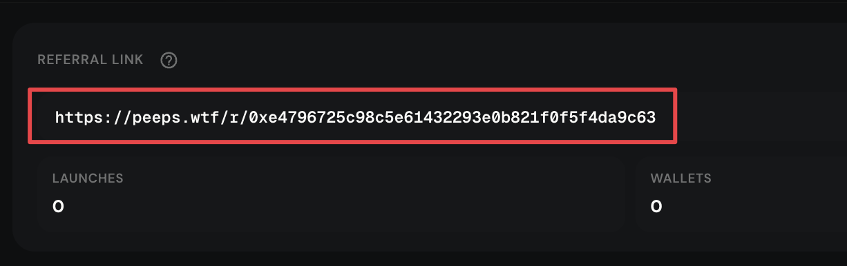 Referral card on Profile