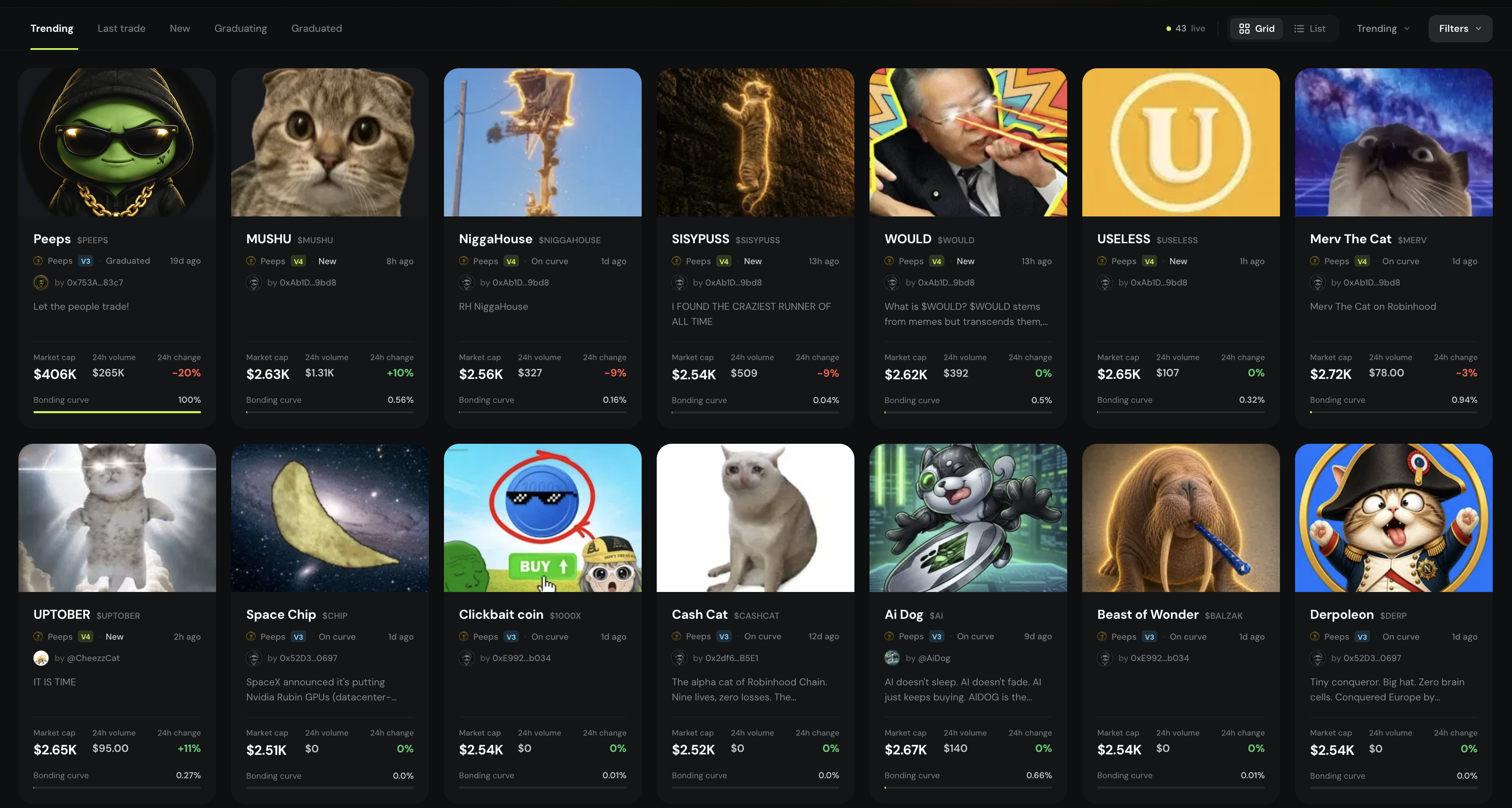 New Classic V3 token on Discover